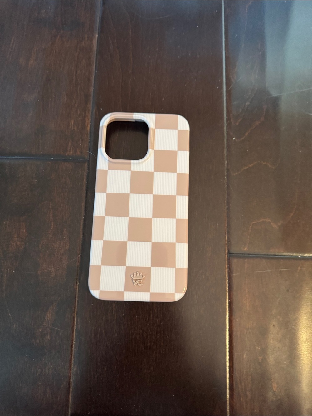 iPhone 15 pro max case Checkered Beige & White iPhone Case velvet caviar brand